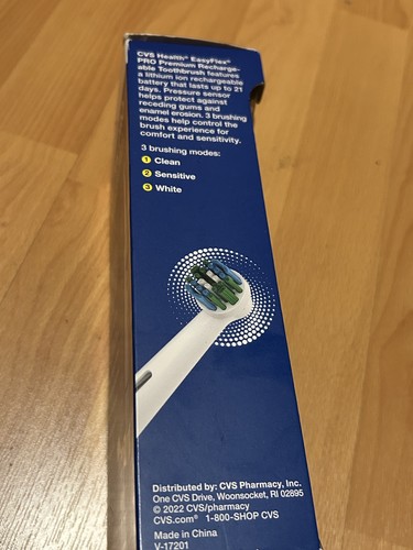 NEW CVS Easy Flex Pro Premium Rechargeable Toothbrush w/ Charging Dock - Picture 4 of 5