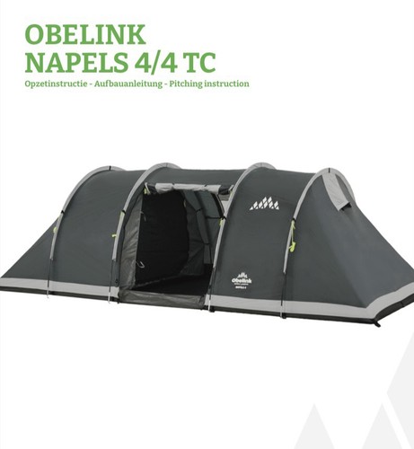 Tunnelzelt Obelink Napels 4 Grey - Bild 2 von 7