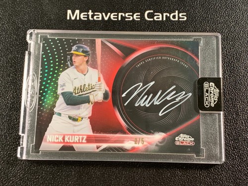 2026 Topps Chrome Black Nick Kurtz Red Refractor (RAW)