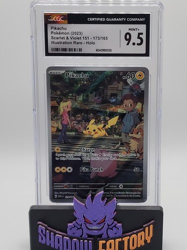 Pikachu 173/165 Illustration Rare Sv: Scarlet & Violet 151 Set CGC 9.5 MINT+