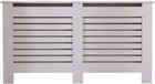 Modern Grey Radiator Cover High Gloss Slatted Cabinet W151.5xH82cm