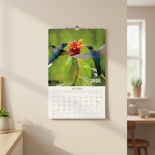 2026 Wall Calendar Hummingbird 12x24 Full Page Organizing Planning