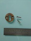 Antique solid brass escutcheon, key hole cover with screws