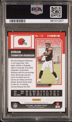 2023 Contenders Red Zone Ticket FOTL Dorian Thompson-Robinson PSA 9 - Picture 2 of 2