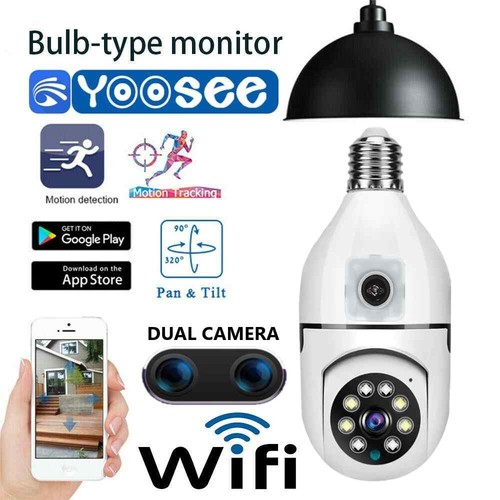 Telecamera Lampadina E27 WiFi 4MP Dual Lens YOOSEE PTZ Sicurezza Visione Notturn - Foto 4 di 8