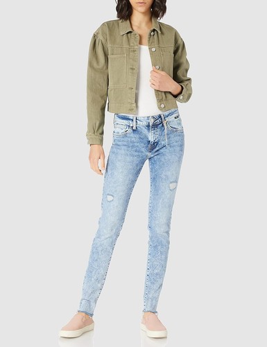 Mavi Damen Jeans Adriana Hose Mid-Rise, Super Skinny Blue denim,Blau W29 L30 - Picture 2 of 5