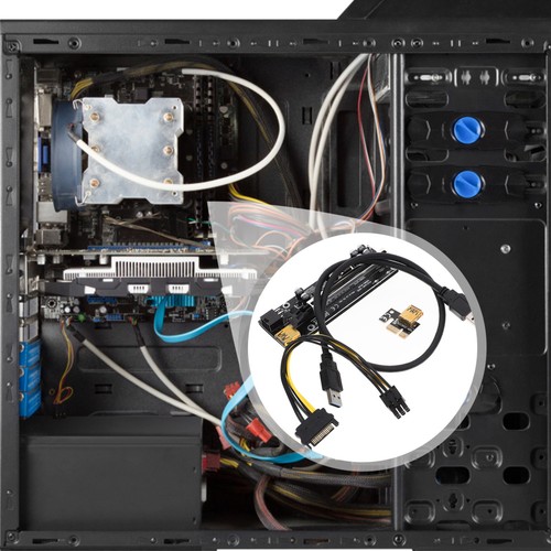 Horse-drawn PCIE 1x to 16x Extender GPU Riser Adapter Card - 第 9/12 張圖片