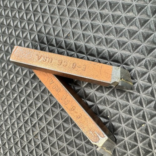 2 Piece Lot E-8 C6 Carbide Tipped Lathe Tool Made In USA Machinist Cutters - Picture 8 of 8