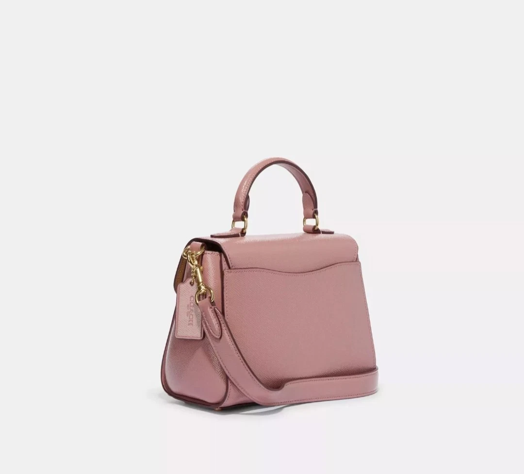 Borsa Classic Beauty.Coach CF320 Morgan manico superiore vernice pelle incrociata.