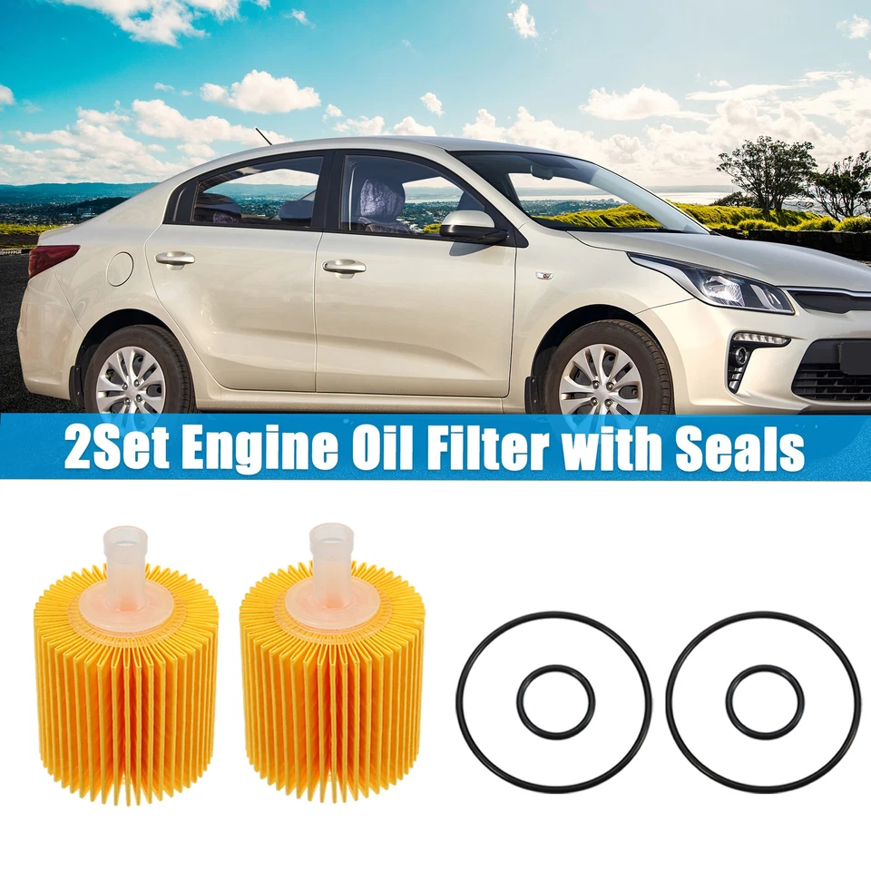 Juego de 2 filtros de aceite de motor 04152-YZZA1 04152-31090 04152-YZZG1 para Toyota Avalon Foto 2 de 4