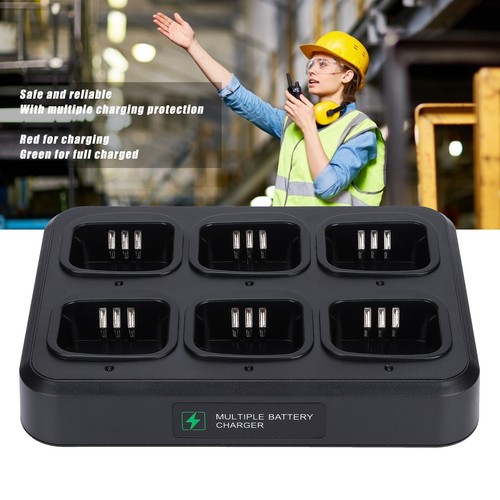 .›Two Way Radio Six Way Multi Charging Station Rapid Battery Charger Base For SD - Zdjęcie 15 z 22