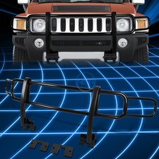For 06-10 Hummer H3h3t Black Powdercoated Front Bumper Brush Grill Grille Guard