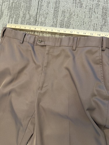 Jos A Bank Leadbetter Golfhose Herren 36 x 32 braun maßgeschneiderte Passform elegant Polyester - Bild 4 von 8