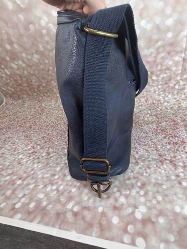 Gorgeous Blue Leather Studded Shoulder Bag- Identical Look A Like To High $$ One - Picture 5 of 8