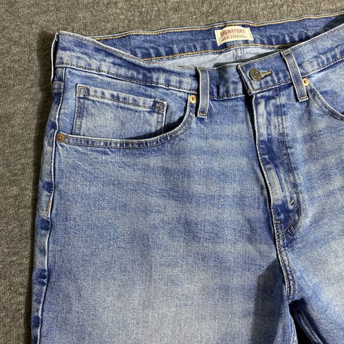 Pantalones Cortos Levis Para Hombre 34 (36x9) Azul Denim Jean Pantalones Cortos Algodón Lavado Medio Firma - Imagen 12 de 21