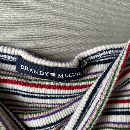 Brandy Melville Gr. One Size gestreiftes Cropped Röhrentop - Bild 4 von 8