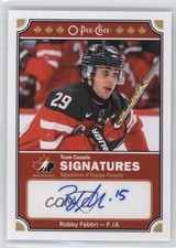 2016-17 O-Pee-Chee Team Canada Signatures Robby Fabbri #TCS-RF Auto