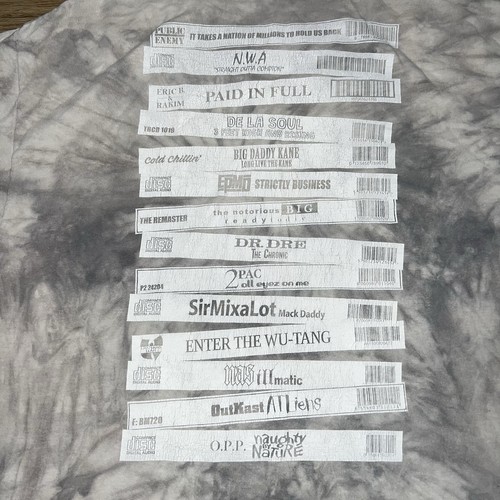 Vintage 90s New York Rap Kings Tie-Dye Grey Black T-Shirt Adult Sz XL Hip-Hop - Picture 5 of 5