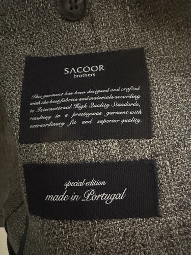 Sacoor Brothers Jacket Blazer 100% Linen Size 50 Slim Fit Special Edition - Picture 6 of 8