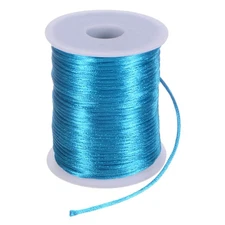 Satin Nylon Cord String 2mm 330 Feet for Macrame Chinese Knot Blue