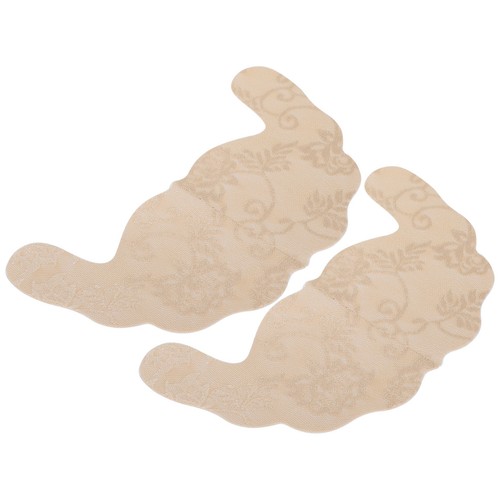 Brustwarzenabdeckung Aufkleber selbstklebend Spitze unsichtbar Unterwäsche BH-Pads (khaki D) - Bild 2 von 24