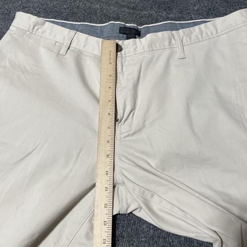 13th & Union Pants Mens 40x32 Beige Slim Fit Flat Front Chino Casual Lightweight - Picture 4 of 8