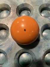 NOS? Antique Billiard Pool  BUTTERSCOTCH Cue Ball w/ Black DIAMOND - 2 1/4" Diam