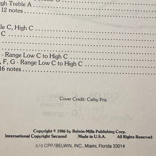 Color by Note NOS 1986 Sharon Kaplan Belwin Mills Nifty Notespeller Workbook VTG - Picture 3 of 4