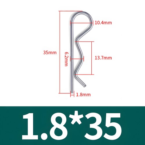 R Clips Zinc Plated Steel Retaining Pins 1mm - 7mm Split Pins for Clevis Pins - Picture 8 of 29