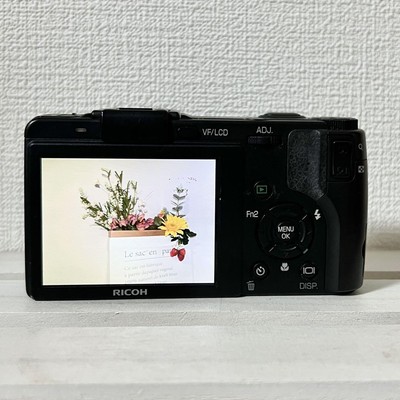 RICOH GX200 Digital Camera Black As Is Defective LCD Spot No