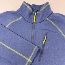 Mammut Sweater Mens XL Blue 1/4 Zip Fleece Pullover Stretch Hiking 1041-05720
