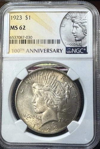 1923 Silver Peace Dollar PCGS MS62 Great Starter Or Upgrade