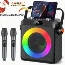 JYX Karaoke Machine With 2 Microphone Portable Party Speaker Bluetooth Subwoofer