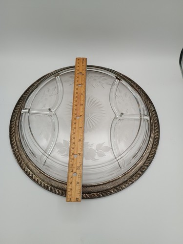 1930er Vintage Sektion Serviertablett von Webster | Sterling & Glas | 5622 - Bild 18 von 21