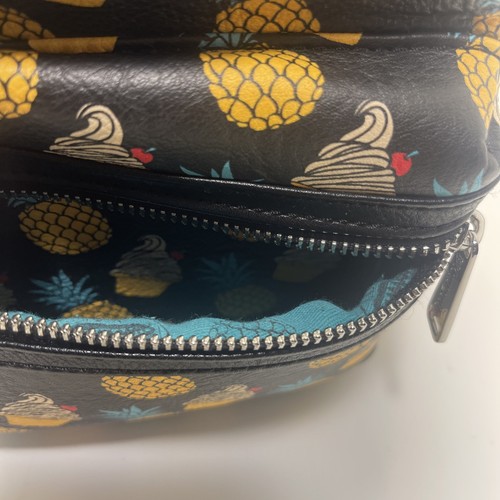 Disney Parks Loungefly Dole Whip Pineapple Swirl Mini Black Backpack Bag - Picture 7 of 15