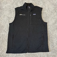 Patagonia Better Sweater Fleece Vest Full Zip Up Black Men's Size XL 25882 LOGO