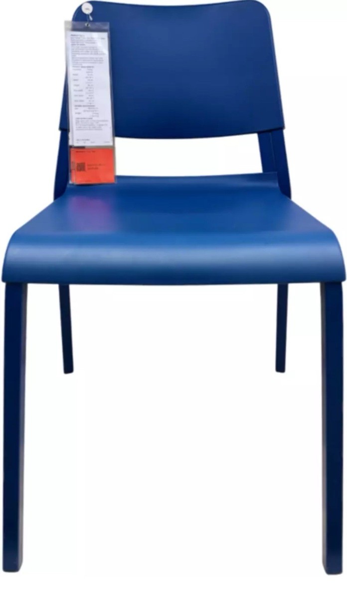 Brand New IKEA TEODORES Blue Chair 505.306.29 | eBay