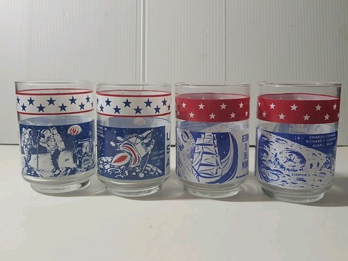 NASA APOLLO 12- 14 MISSION LIBBEY GLASS TUMBLERS VINTAGE SET OF 4 pre-owned - 第 3/3 張圖片