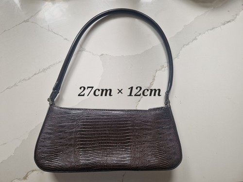 Vintage Schultertasche Y2K 2000er Nine West braun Kroko Style - Bild 8 von 8