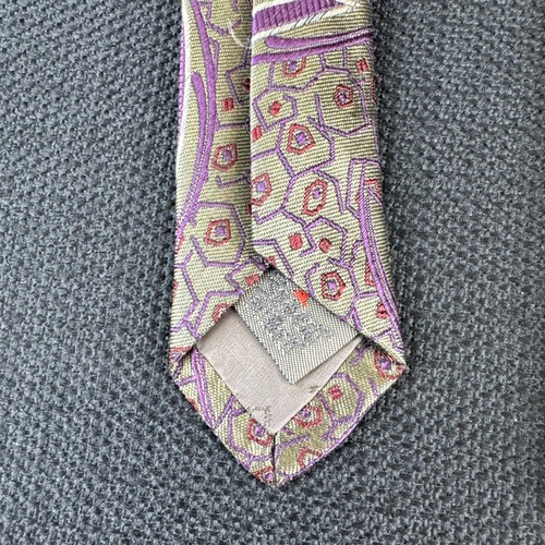 Robert Talbott Mr Wick Grün Lila Abstrakte Herrenkrawatte 100% Seide 58x3,75 Krawatte - Bild 12 von 13