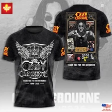 Ozzy Osbourne 1948–2025 Thank You For The Memories 100% Cotton Unisex T-Shirt