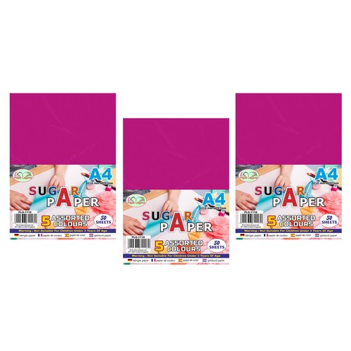 Buy 150 Sheets A4 Sugar Paper Arts Craft Assorted Colour with 13cm Scissor Free - Picture 2 of 14