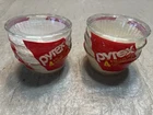 Vitage PYREX 463-D Glass Scalloped Edge Custard Cups Bowls 6 oz Set 8 pieces NEW