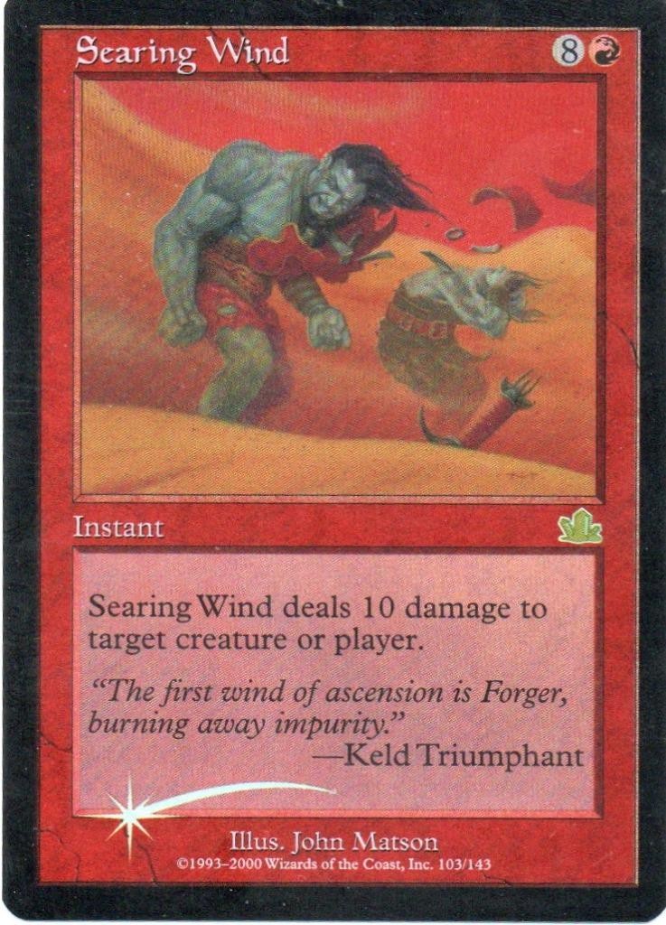 MTG: Prophecy: Foil Searing Wind: Lightly Played Condition