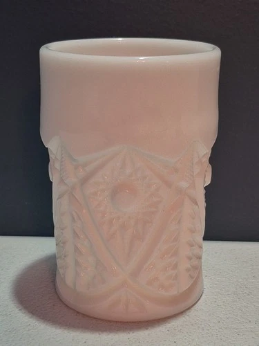 Vintage Kemple Valtec Milk Glass Juice Glass Tumbler 6oz 4”