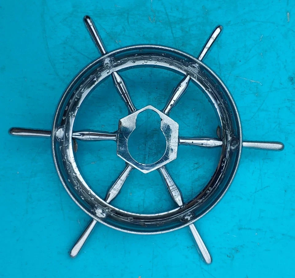 1955 1956 Packard Clipper Trunk Emblem Ship Wheel Trunk Key All Original Rare - Imagem 3 de 4