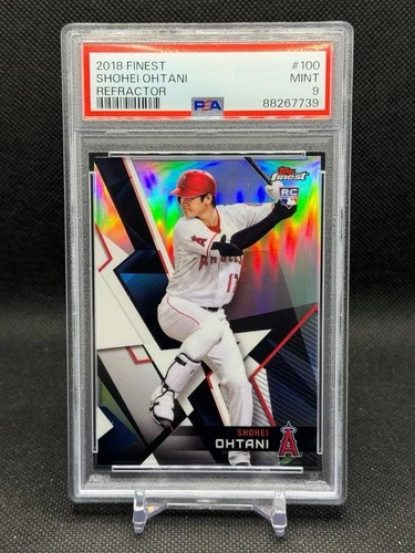 2018 Topps Finest Refractor #100 Shohei Ohtani RC Rookie PSA 9 (Total Pop ~460)