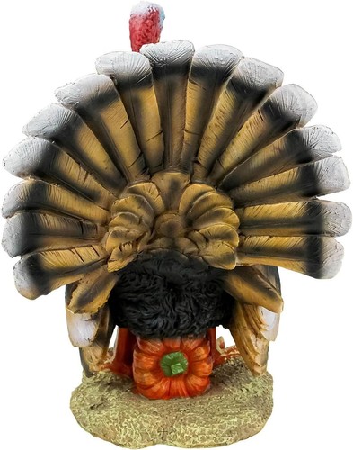 Scultura tacchino in resina a colori - Festeggia il Ringraziamento con stile cottage - Foto 6 di 12