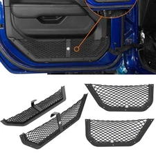 4 x Front Rear Door Pocket Storage Mesh Cargo Net For  Jeep Wrangler JL JT 18-25