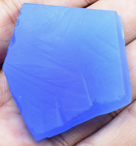 Untreated 141.85 Ct Natural Chalcedony Deep- Blue Translucent Superb Rough Slab - Picture 3 of 11